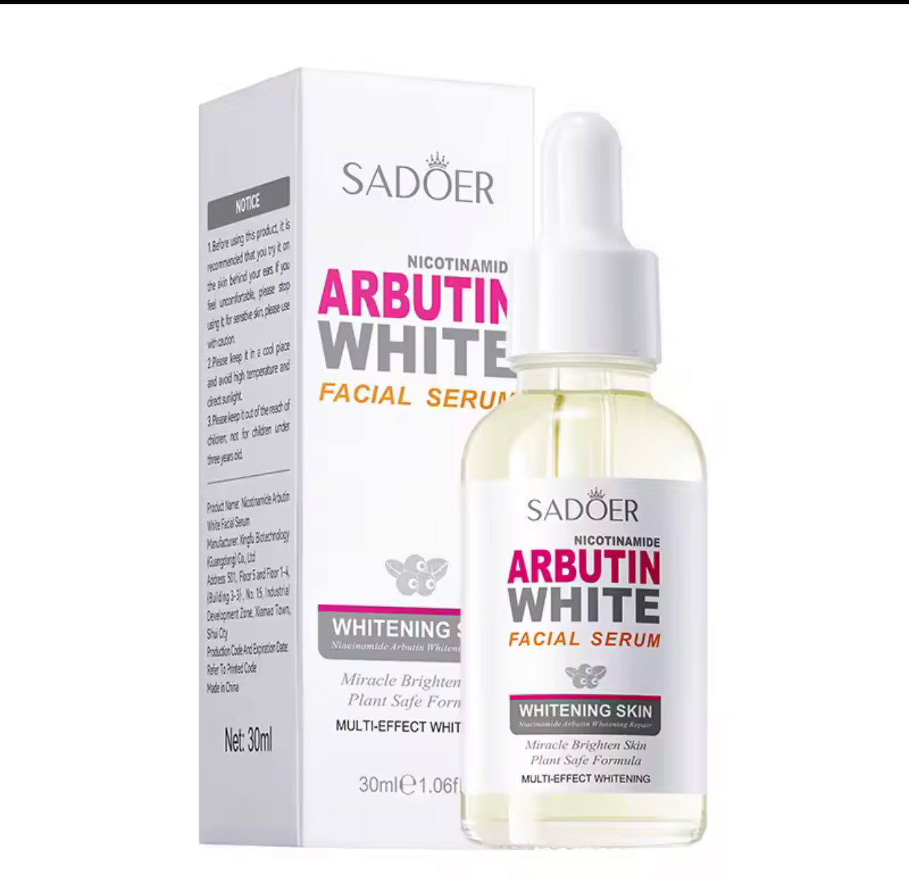 💎 SADOER Arbutin White Niacinamide brightening Facial Set